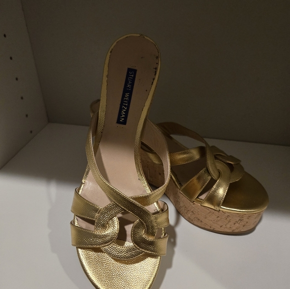 Stuart Weitzman Wedge Slides - Picture 2 of 3